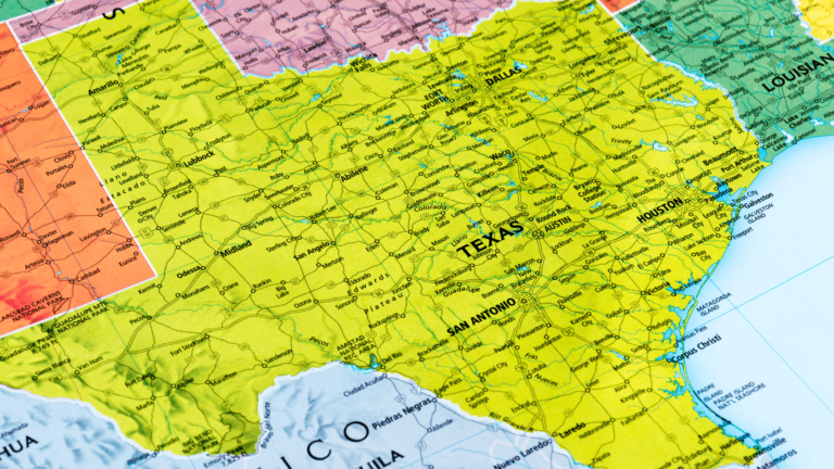 A map of Texas
