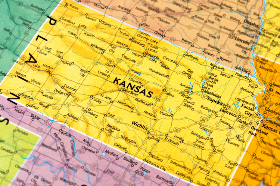 A map of Kansas