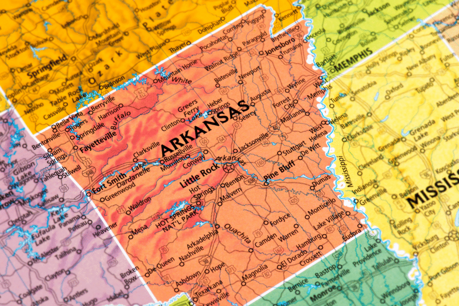 Arkansas map