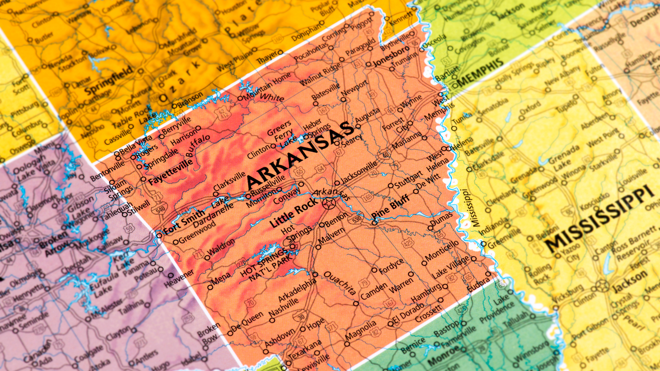 Arkansas map